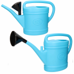 Forte Plastics 2x Stuks Lichte Tuin Planten Gieter Met Broeskop 12 Liter - Planten Water Geven - Kunststof - 70 X 19 X 41 Cm - Blauw