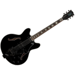 VOX Bobcat V90 Bigsby Jet Black semi-akoestische gitaar