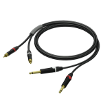 Procab PRA631/1.5 Prime kabel 2x RCA - 2x 6.3 mm TS jack 1.5m