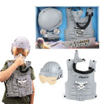 Toi-Toys Toi Toys Verkleedset Gevechtspiloot Met Helm En Vest - 4 Delig - Grijs