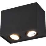 BES LED Led Plafondspot - Trion Bisqy - Gu10 Fitting - 2-lichts - Rechthoek - Mat - Aluminium - Zwart