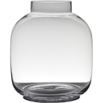 Bellatio Design Transparante Luxe Grote Stijlvolle Vaas/vazen Van Glas 29 X 26 Cm - Bloemen/boeketten Vaas Voor Binnen Gebruik