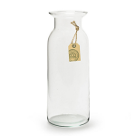 Bellatio Design Transparante Eco Melkbus Vaas/vazen Van Glas 24 Cm Hoog X 9.5 Cm Breed. Boeket Of Losse Bloemen
