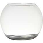 Bellatio Design Transparante Ronde Bol Vissenkom Vaas/vazen Van Glas 20 X 25 Cm - Bloemen/boeketten Vaas Voor Binnen Gebruik