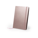 Bellatio Design Luxe Pocket Schrift/notitieblok/opschrijfboekje 21 X 15 Cm In De Kleur Rose Goud Met Harde Kaft En 80 Blanco Pagina's - Roze