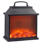 Huismerk Premium LED Vuursimulatie Openhaard - 17,5 x 30 x 32 cm - Zwart