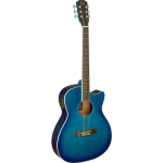 J.N Guitars Bessie BES-A Transparent Blue Burst westerngitaar