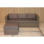 Eurofleur Aanbieding Bari loungeset natural kobo grey - Grijs