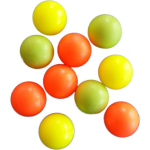 FAS tafelvoetbalballen geel/oranje 10 stuks - Wit
