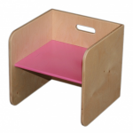 Van Dijk Toys kubusstoel 32 cm - Roze