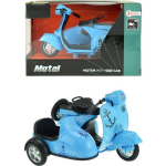 Toi-Toys Toi Toys Metal Pull back motor met zijspan blauw 11,5 cm - Rood