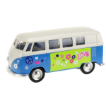 Toi-Toys Toi Toys Welly Volkswagen bus 10,5 cm - Blauw
