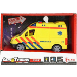 Toi-Toys Toi Toys ambulance frictie met licht en geluid 15 cm - Geel