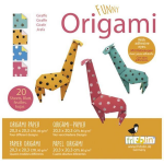 Fridolin origami Giraffe vouwen 20 x 20 cm 20 stuks multicolor
