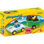 Playmobil 1, 2, 3 Wagen met paardentrailer (70181)