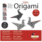 Fridolin origami Dino vouwen 20 x 20 cm 20 stuks multicolor