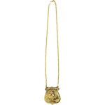 Boland ketting Police unisex 25 30 cm - Goud