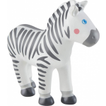 HABA Little Friends poppenhuispop Zebra junior PVC 10 cm/wit - Zwart
