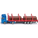Siku vrachtwagen met oplegger voor houttransport/rood (1659) - Blauw