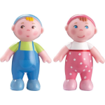HABA Little Friends poppenhuisbaby&apos;s Marie en Max meisjes 6 cm/roze - Blauw