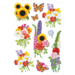 Haza Original etiketten 10 stuks 16 x 9 cm bloemen & vlinders