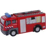 2-Play 2 Play brandweer tankauto pull back met licht en geluid 12 cm - Rood