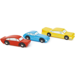 Tender Toys retro speelgoed auto&apos;s junior 3 delig blauw/rood/geel