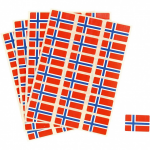 Creotime stickers Noorwegen 22 x 15 mm rood/blauw 72 stuks