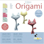 Fridolin origami Katjes vouwen 15 x 15 cm 20 stuks multicolor