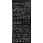Creotime stickers grote cijfers 10 x 23 cm - Zwart