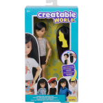 Creatable World pop starterspakket zwart haar 30 cm - Grijs