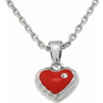 Small Foot ketting met hanger hartje 36 cm zilver - Silver
