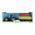 Toi-Toys Toi Toys tractor met oplegger 20 cm - Blauw