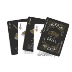 Gentlemen&apos;s Hardware speelkaarten BBQ 8,8 cm 54 stuks - Zwart