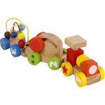 2-Play 2 Play activiteitentrein junior 34,5 x 7,5 cm hout 3 delig