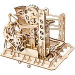 Robotime bouwset knikkerbaan Lift Coaster hout 224 delig - Bruin