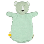 Trixie handpop Mr. Polar Bear junior 28 cm katoen/polyester - Groen