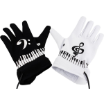 United Entertainment pianohandschoenen junior nylon wit/zwart