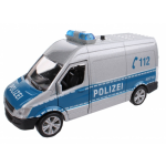 Johntoy duitse politie bus met licht en geluid 11,5 cm - Grijs