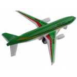 Johntoy vliegtuig met licht en geluid pull back 18 cm - Groen