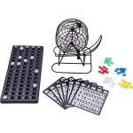 Longfield Games stalen bingomolen set 13,5 cm - Zwart