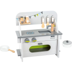 Small Foot houten kinderkeuken wit/grijs 36 x 17 x 37