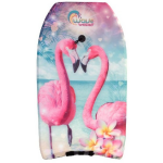 Sportx bodyboard Flamingo junior foam 83 cm lichtblauw/ - Roze