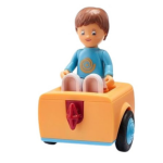 Toddys speelgoedauto tussenstuk Adam Addy 6,8 cm 2 delig - Geel