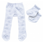 Heless poppenmaillot en sokken polyester wit/zilver 28 35 cm
