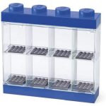 Lego vitrine 8 mini figuren 18 x 19 cm polypropeen blauw