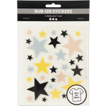 Creotime rub on stickers sterren 12 x 15,5 cm