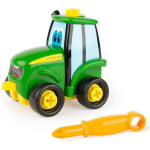 Tomy tractor Buddy Johnny junior 12 cm/geel 8 delig - Groen