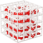 DesignNest knikkerbaan MagnetCubes polystyreen 127 delig - Rood