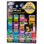 Witbaard baard aftelkalender Sinterklaas junior karton zwart - Wit